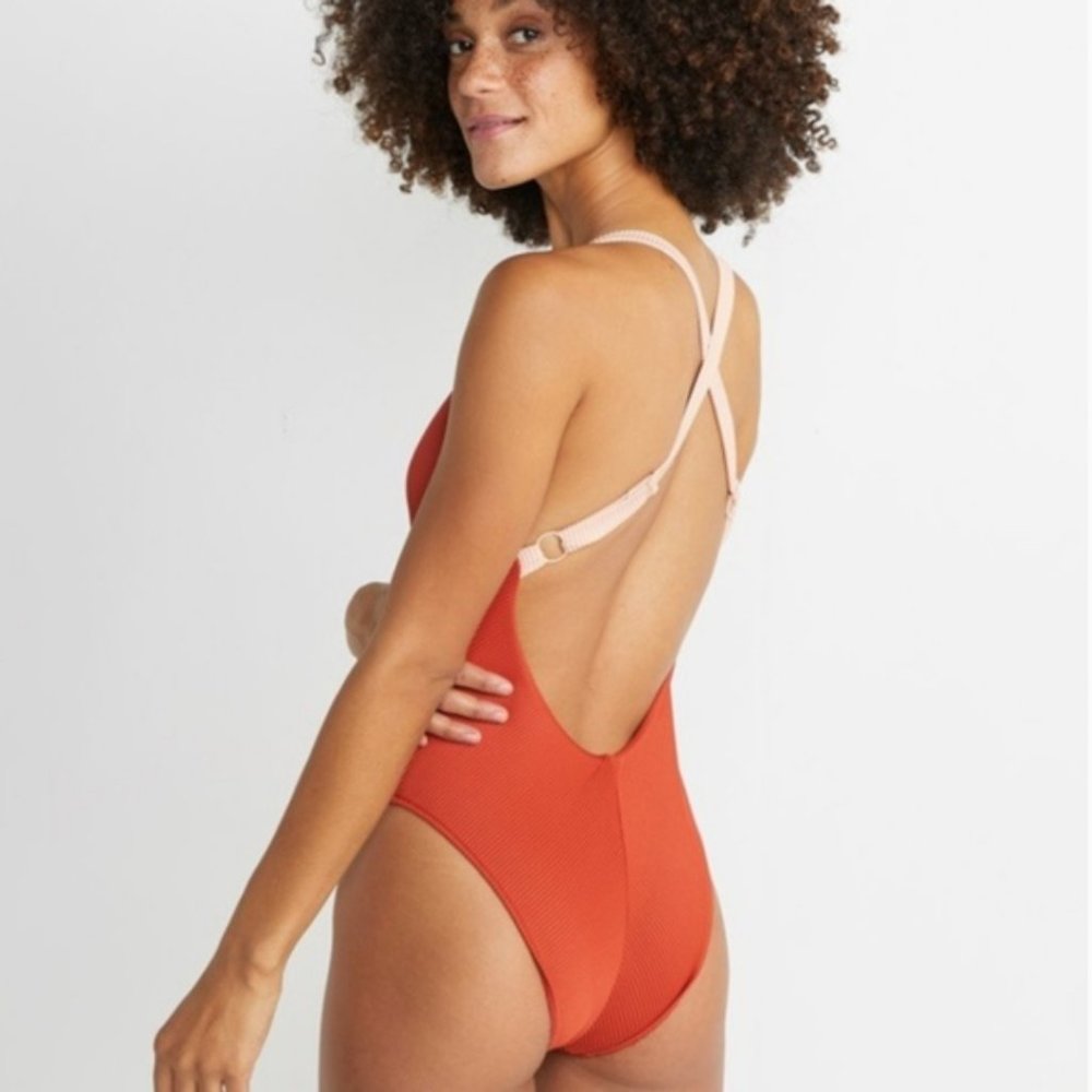 Marine Layer Sayulita One Piece Red Swimsuit